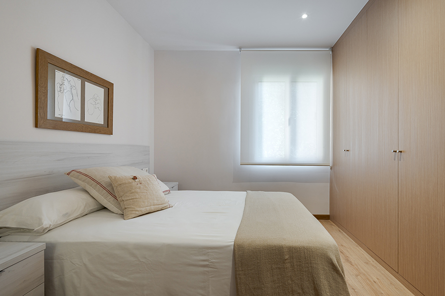 Dormitorio suite 1 del piso de 2 habitaciones del Edificio Lérida 8.